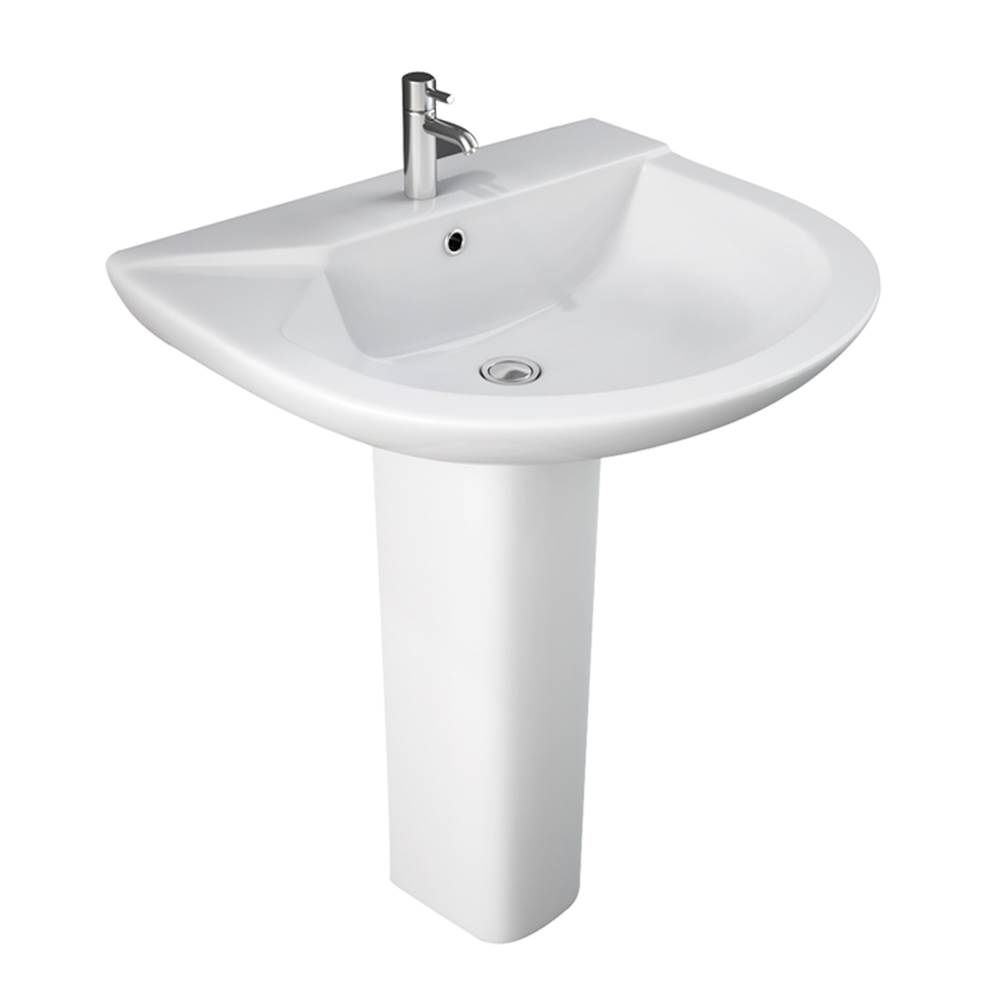 Barclay Anabel 630 Pedestal Lavatory8'' Widespread, White