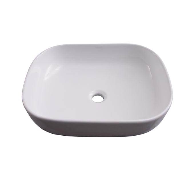 Barclay Paulette Above Counter Basin20'', Rect, No Faucet Holes, WH