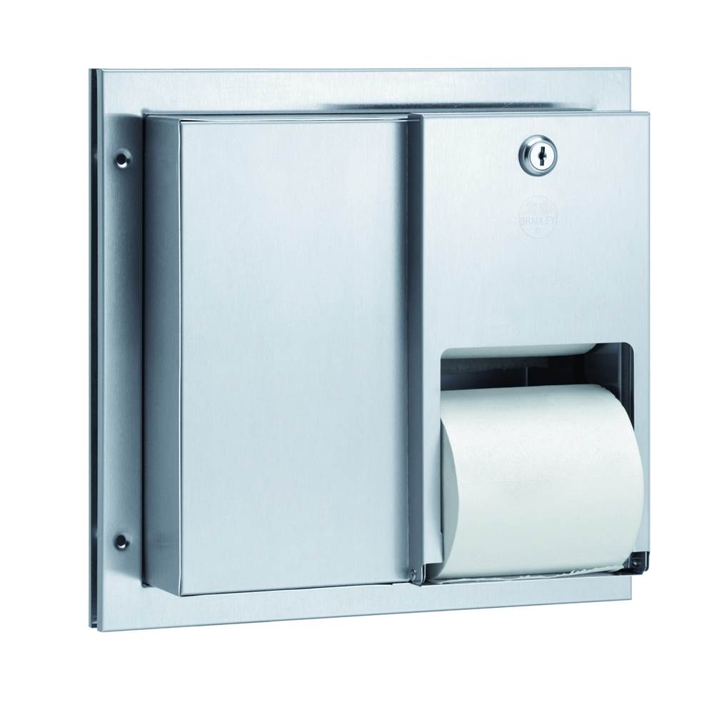 Bradley Toilet Tissue Disp, Partition, Dual