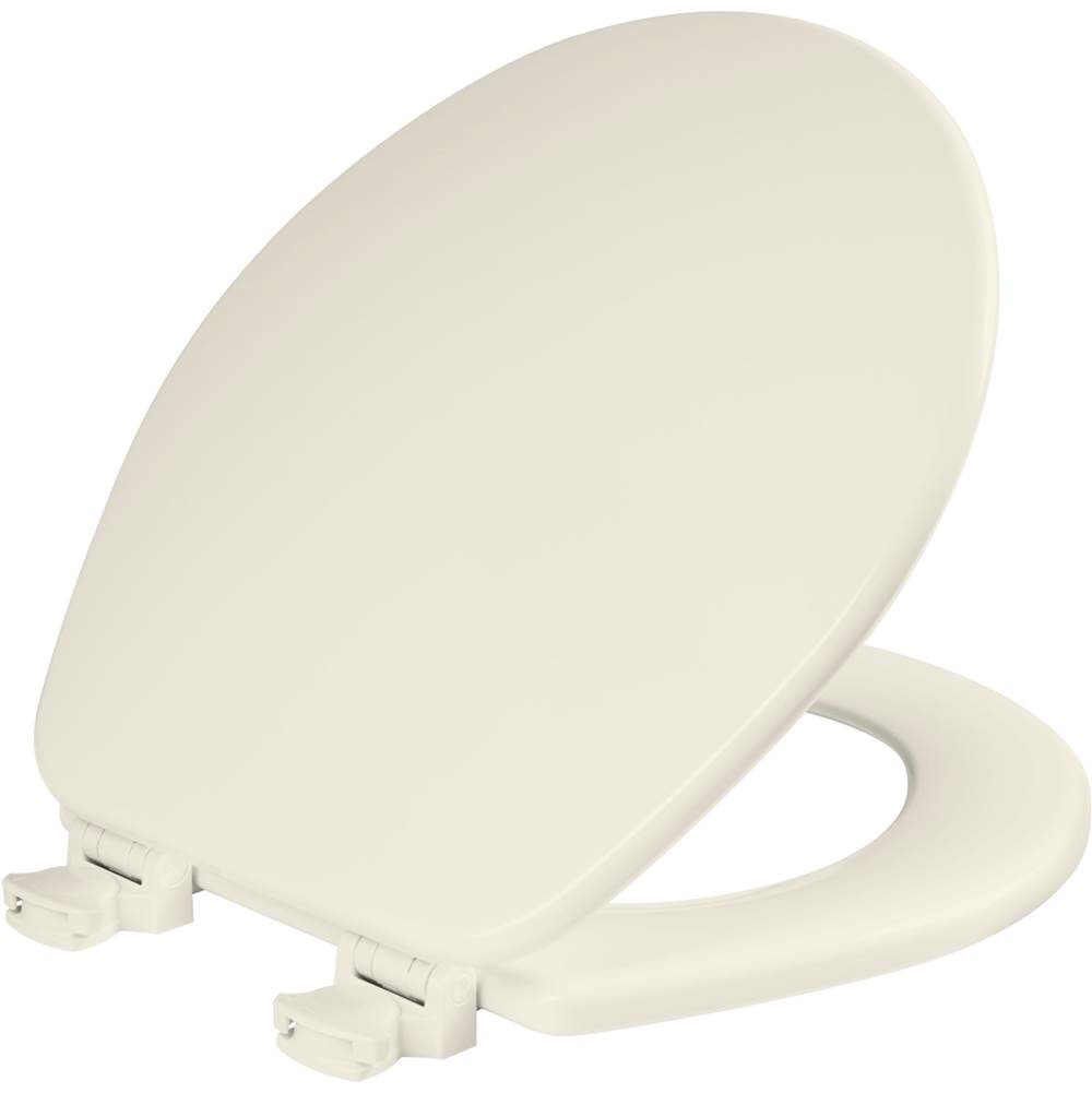 Church Round Enameled Wood Toilet Seat Biscuit Removes for Cleaning