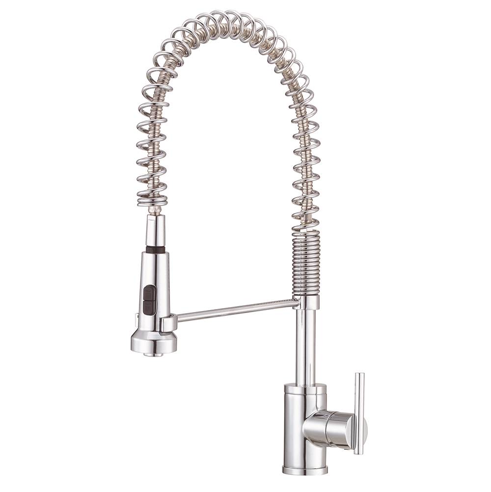 Gerber Plumbing Parma 1H Pre-Rinse Spring Spout Kitchen Faucet 1.75gpm Chrome
