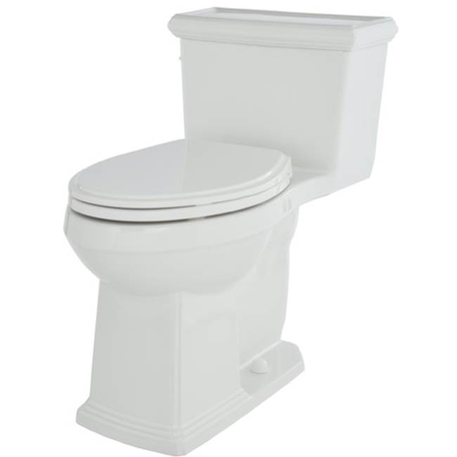 Gerber Plumbing Logan Square 1.28gpf 1pc ADA Elongated Simple CT Toilet 12'' Rough-In White