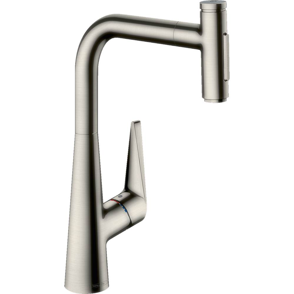 Hansgrohe Talis Select S HighArc Kitchen Faucet, 2-Spray Pull-Out with sBox, 1.75 GPM in Steel Optic