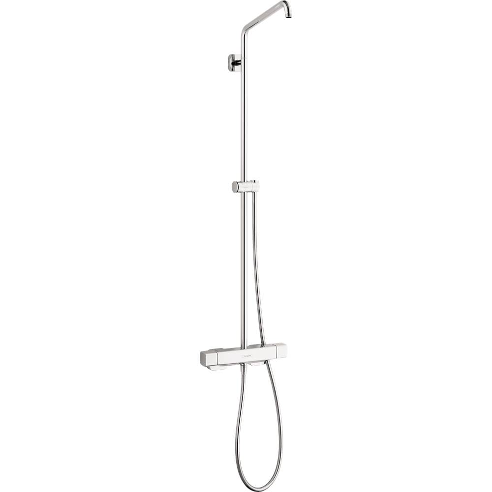 Hansgrohe Croma E Showerpipe without Shower Components in Chrome