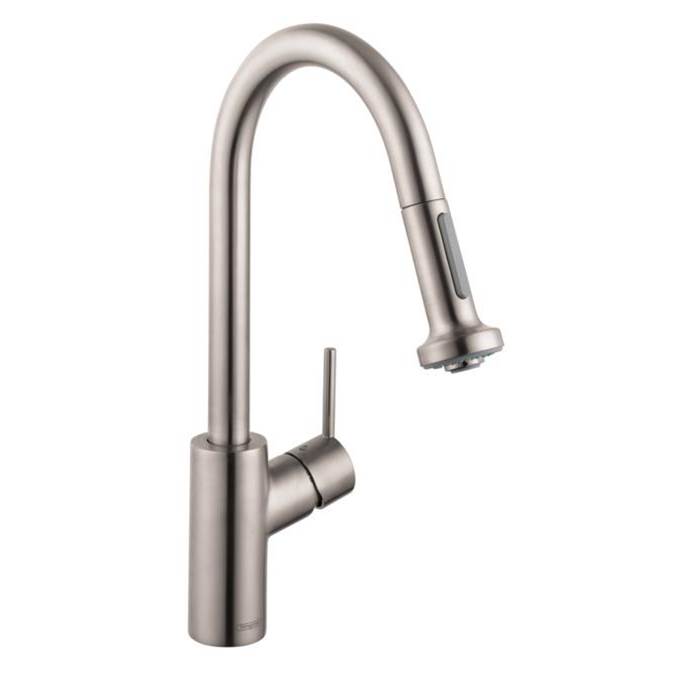 Hansgrohe Talis S² HighArc Kitchen Faucet, 2-Spray Pull-Down, 1.5 GPM in Steel Optic