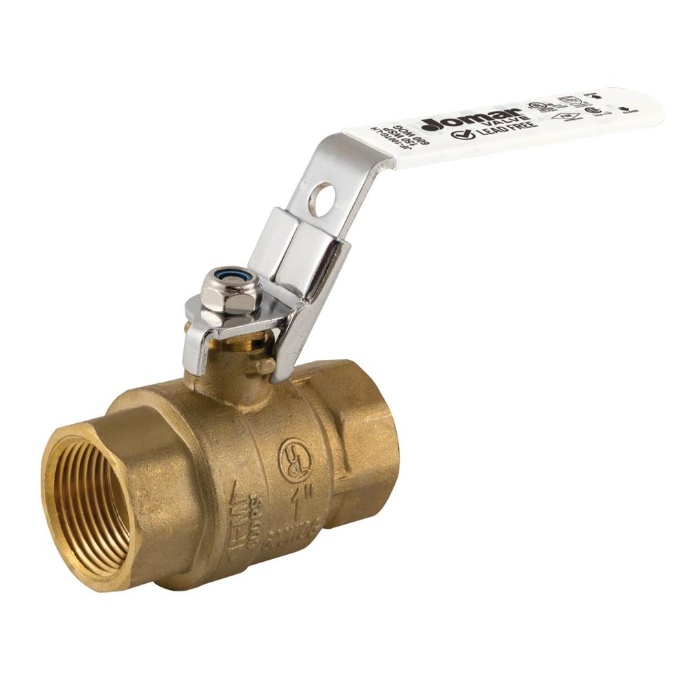 Jomar International LTD Full Port, 2 Piece, Threaded Connection, 60 Wog, Stainless Steel Ball And Stem With Latch Lock Handle 1/4''