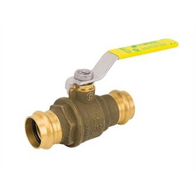 Jomar International LTD Full Port, 2 Piece, Press Connection, Dezincification Resistant Brass, With Stainless Steel Ball And Stem, 250 Wog 3/4''