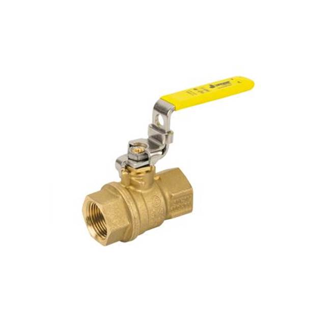 Jomar International LTD Full Port, 2 Piece, Threaded Connection, 600 Wog, With Stainless Steel Latch Lock Handle 1-1/2''