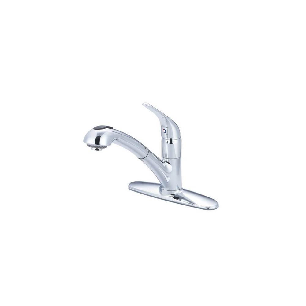Just Manufacturing JPO-220 Polished  Chrome Faucet With Pull-Out Spray