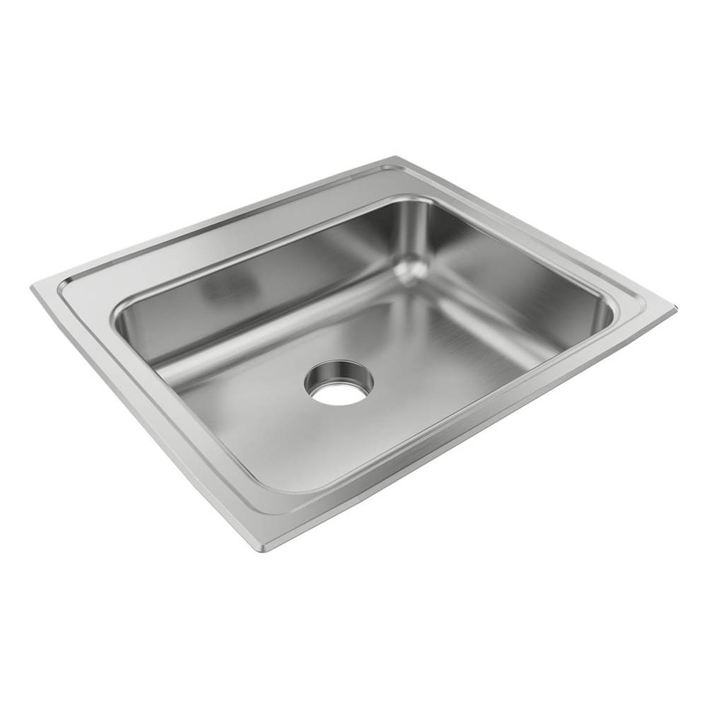 Just Manufacturing Stainless Steel 22'' x 19-1/2'' x 4-1/2'' 1-Hole Single Bowl Drop-in ADA Sink w/Integra Drain