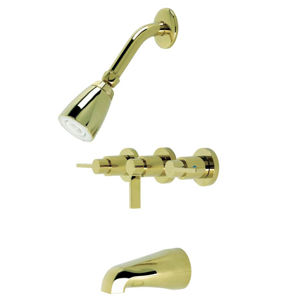 Kingston Brass Single Handle Tub & Shower Faucet, Polished Brass