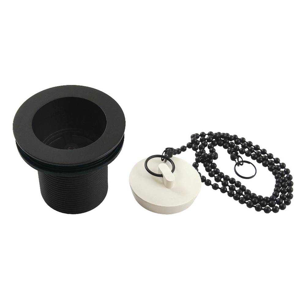 Kingston Brass Kingston Brass DSP20MB 1-1/2'' Chain and Stopper Tub Drain with 2'' Body Thread, Matte Black