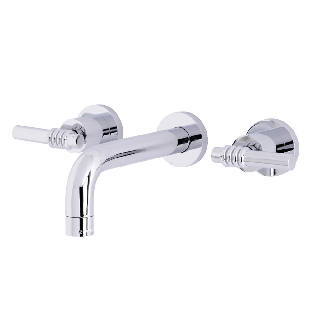 Kingston Brass Milano 2-Handle 8 in. Wall Mount Bathroom Faucet, Polished Chrome