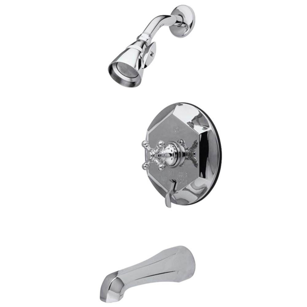 Kingston Brass English Vintage Tub with Shower Faucet, Polished Chrome