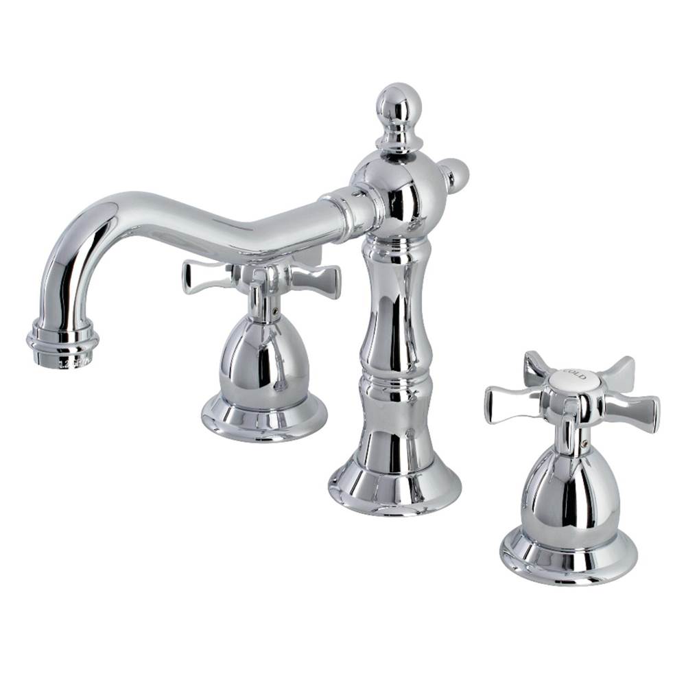 Kingston Brass Hamilton Widespread Bathroom Faucet with Brass Pop-Up, Polished Chrome