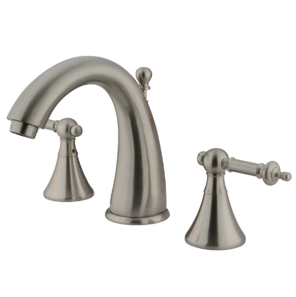 Kingston Brass Templeton Widespread Bathroom Faucet with Brass Pop-Up, Brushed Nickel