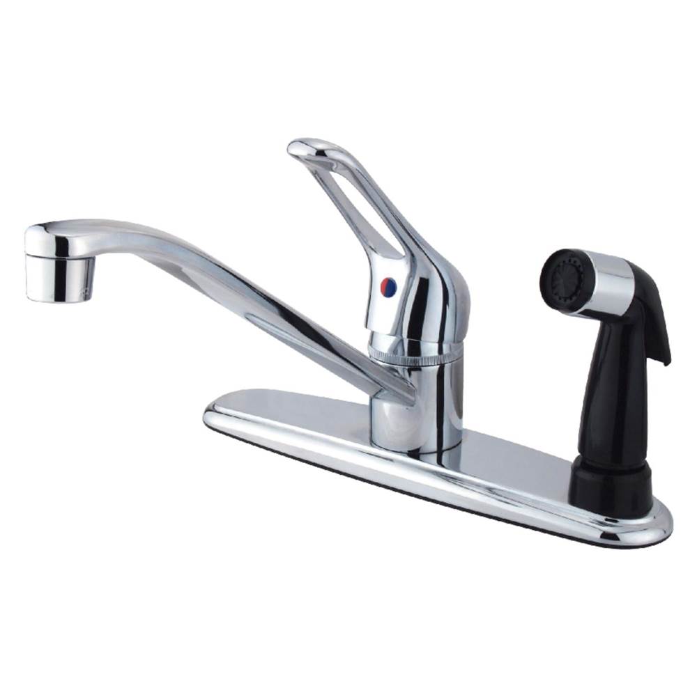 Kingston Brass Wyndham Single-Handle Centerset Kitchen Faucet, Polished Chrome