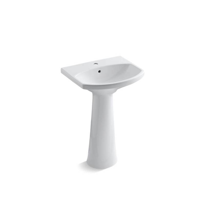 Kohler Cimarron® Pedestal bathroom sink with single faucet hole