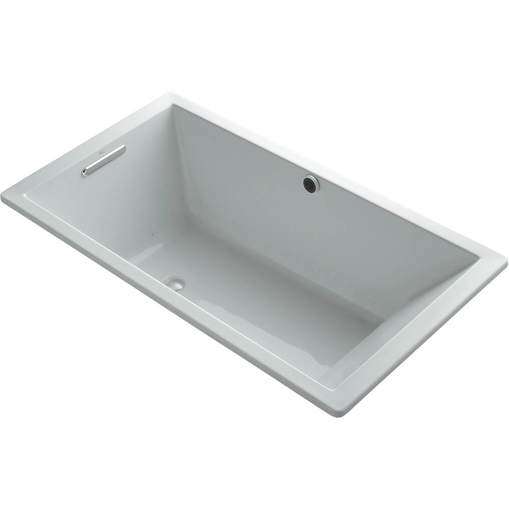 Kohler Underscore® Rectangle 66'' x 36'' Heated BubbleMassage™ air bath with end drain