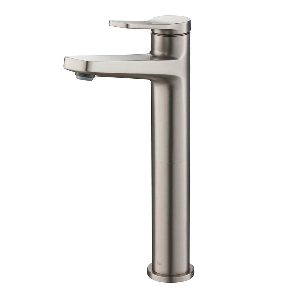 Kraus Indy Single Handle Vessel Bathroom Faucet in Spot Free Stainless Steel (2-Pack)
