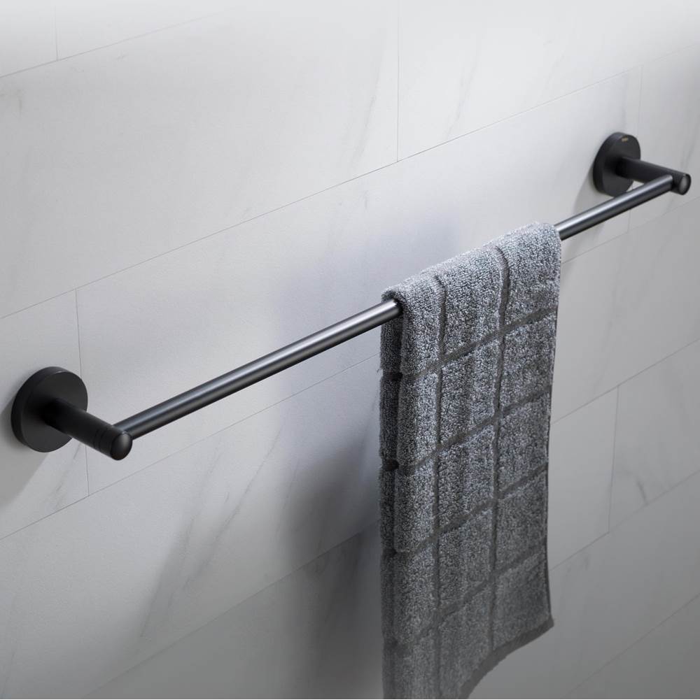 Kraus Elie 24-inch Bathroom Towel Bar, Matte Black Finish