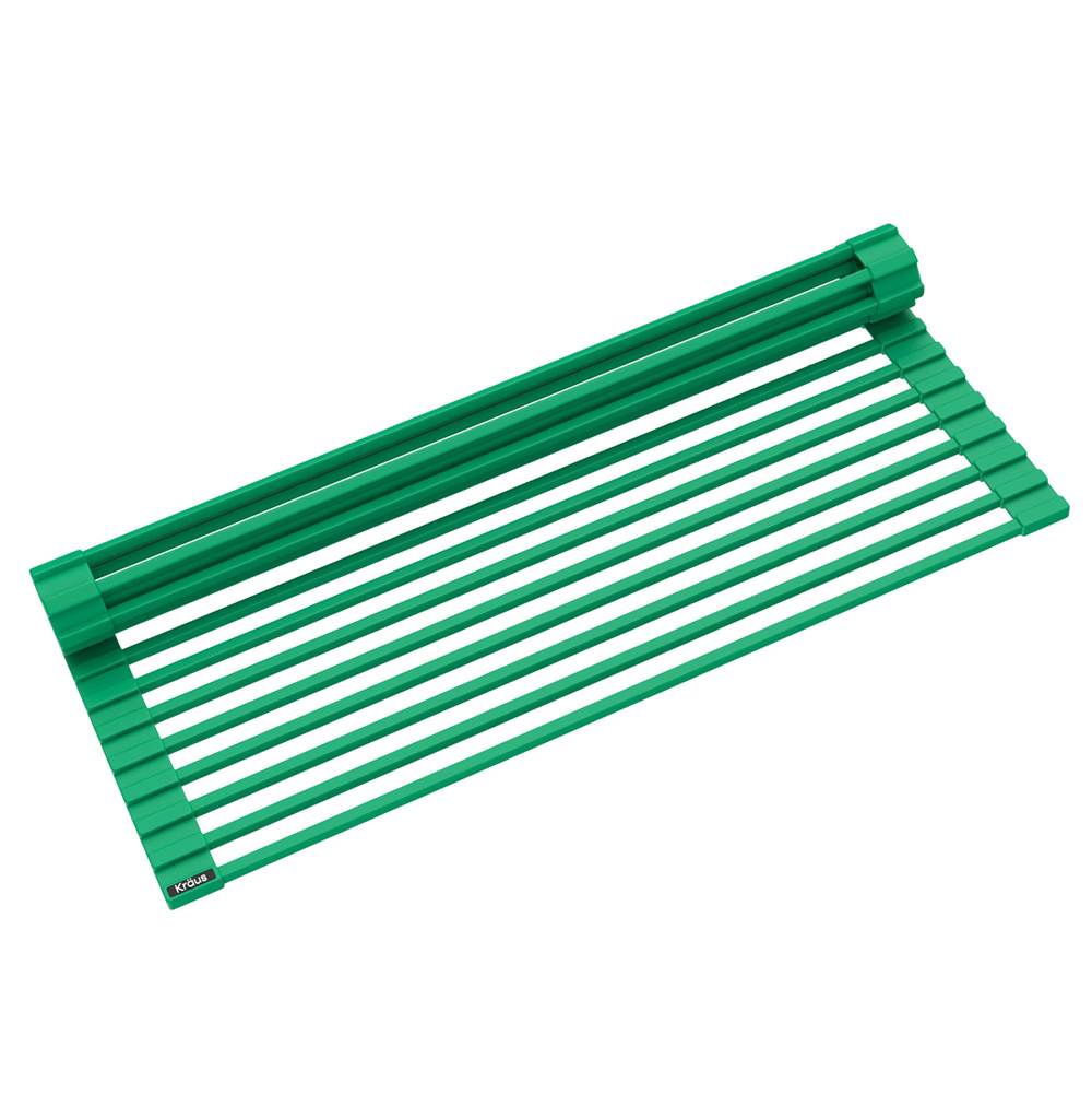 Kraus Multipurpose Over-Sink Roll-Up Dish Drying Rack in Green
