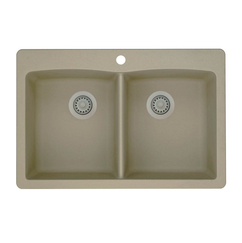 Luxart SILGRANIT® Double Bowl 50/50 Dual Mount Sink