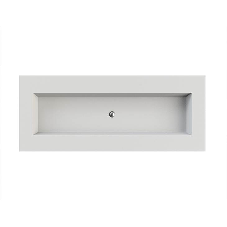 MTI Baths Petra 5 Sculpturestone Counter Sink Single Bowl Up To 56''- Gloss White