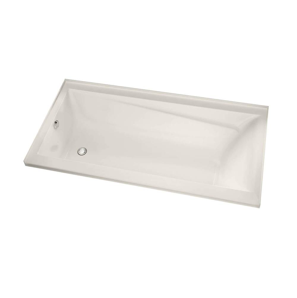 Maax Exhibit 6036 IF Acrylic Alcove Right-Hand Drain Whirlpool Bathtub in Biscuit