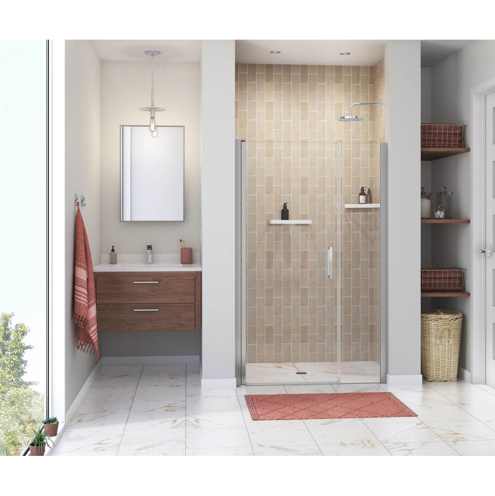 Maax Manhattan 41-43 x 68 in. 6 mm Pivot Shower Door for Alcove Installation with Clear glass & Round Handle in Chrome