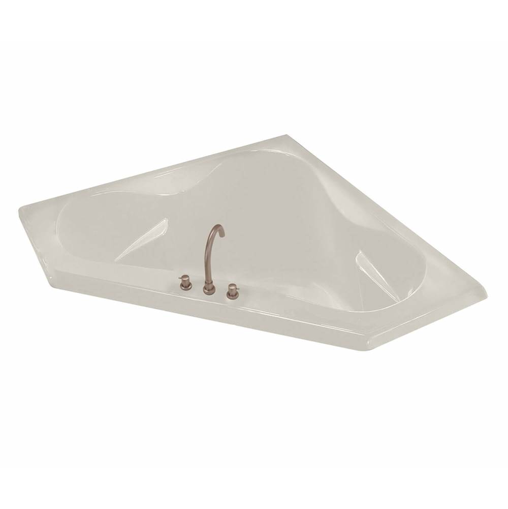 Maax Tryst 59 x 59 Acrylic Corner Center Drain Combined Whirlpool & Aeroeffect Bathtub in Biscuit