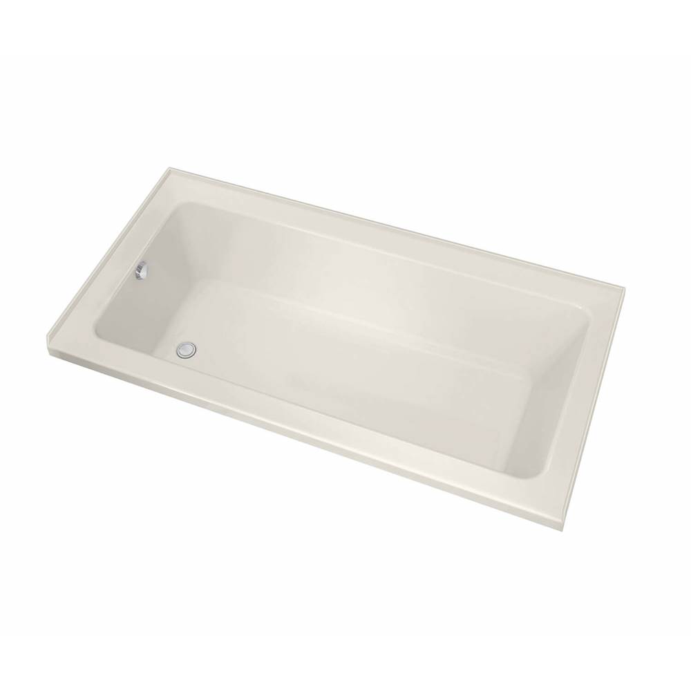 Maax Pose 6030 IF Acrylic Alcove Left-Hand Drain Combined Whirlpool & Aeroeffect Bathtub in Biscuit
