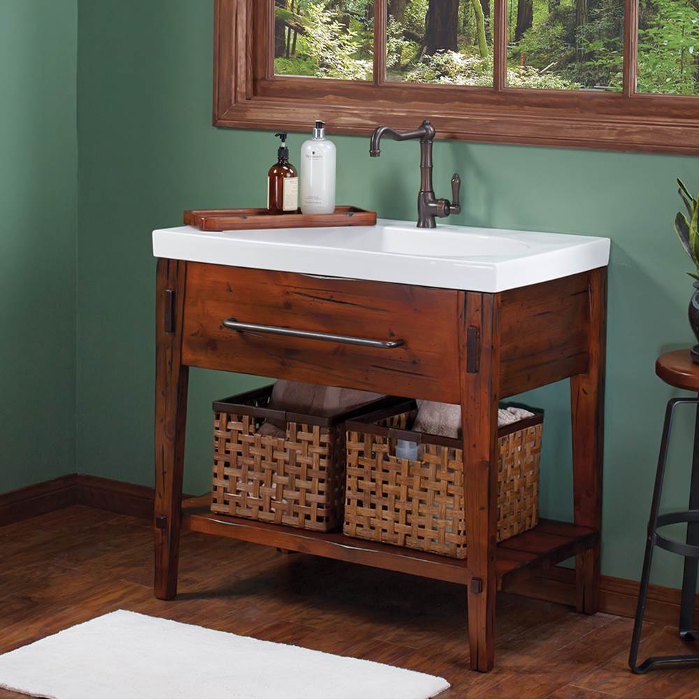 Ronbow 36'' Portland Bathroom Vanity Cabinet Base in Reclaimed Pine