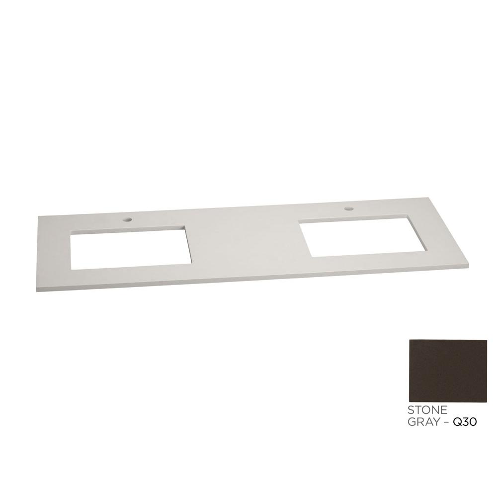 Ronbow 61'' x 22'' TechStone™  Vanity Top in Stone Gray - 3/4'' Thick