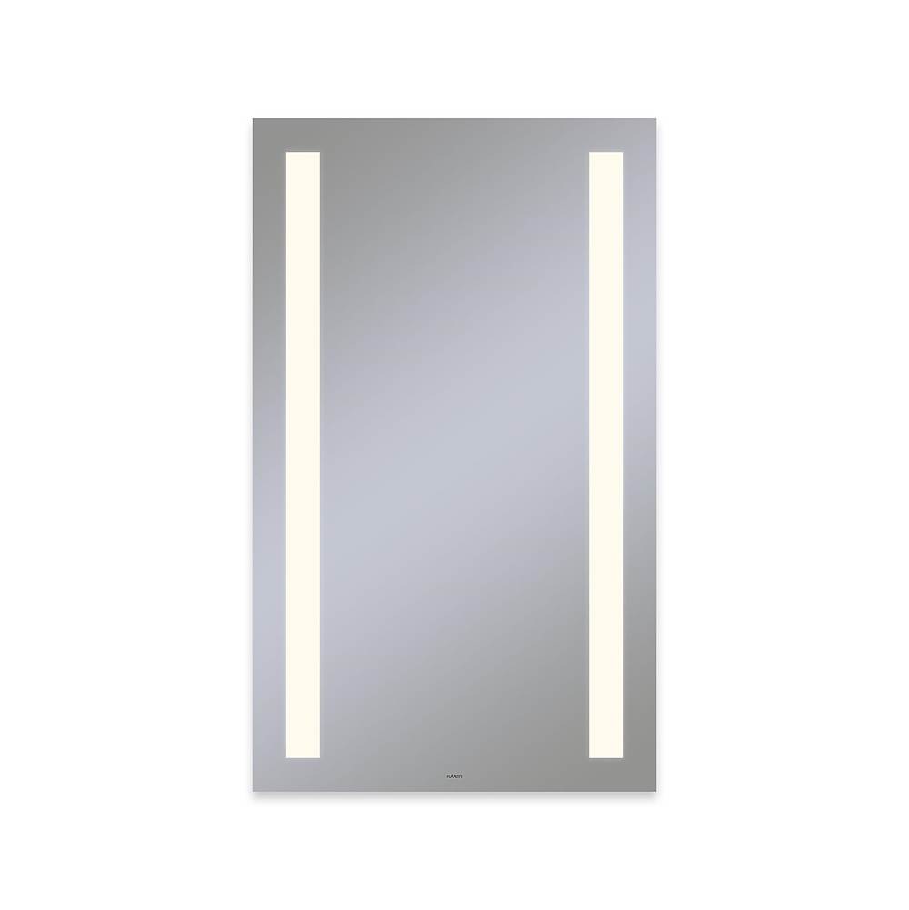 Robern Vitality Lighted Mirror, 24'' x 40'' x 1-3/4'', Rectangle, Column Light Pattern, 2700K Temperature (Warm Light), Dimmable, Defogger