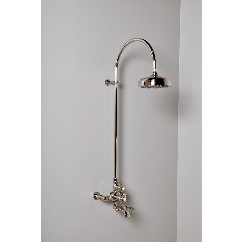 Strom Living Chrome Thermostatic Exposed Shower Set W/Spout & Crook Style 36'' Riser, 7'' Cente