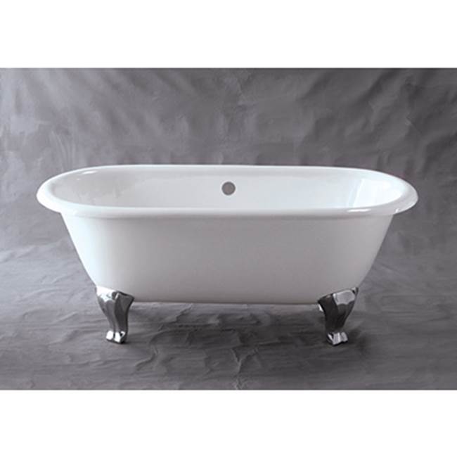 Strom Living Cast Iron Dual Tub With Supercoat Brass Legs