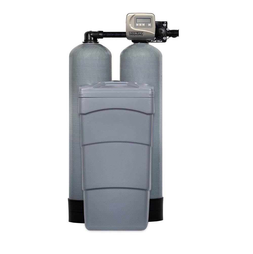 Sterling Water Treatment 2.5 cu ft per tank, HE,Bypass, 1'' Elbows, 18 x 33 Square BT