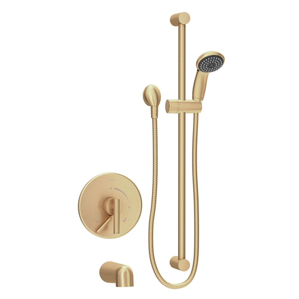 Symmons Dia Single Handle 1-Spray Tub and Hand Shower Trim in Brushed Bronze - 1.5 GPM (Valve Not Included)