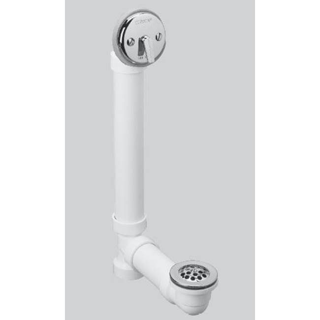 Watco Manufacturing Trip Lever Bath Waste For Tubs To 24-In Sch 40 Pvc White