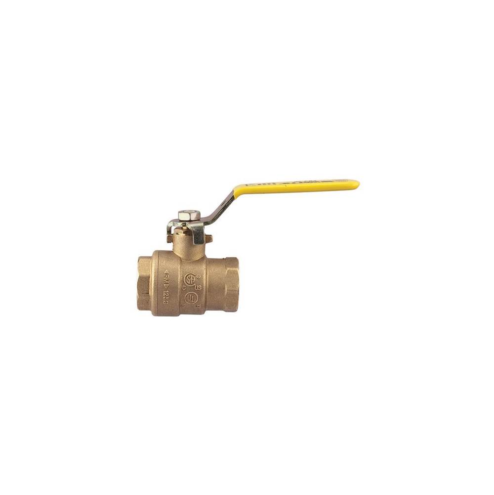 Watts 3/8 IN 2-Piece Full Port Brass Ball Valve, Female NPT End Connection, Lever Handle