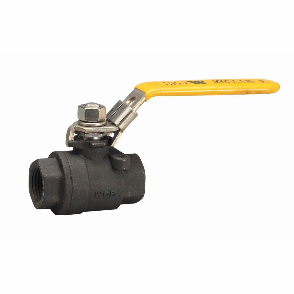 Watts 3/4 IN 2-Piece Full Port Carbon Steel Ball Valve, NPT Threaded End Connection, Lever Handle