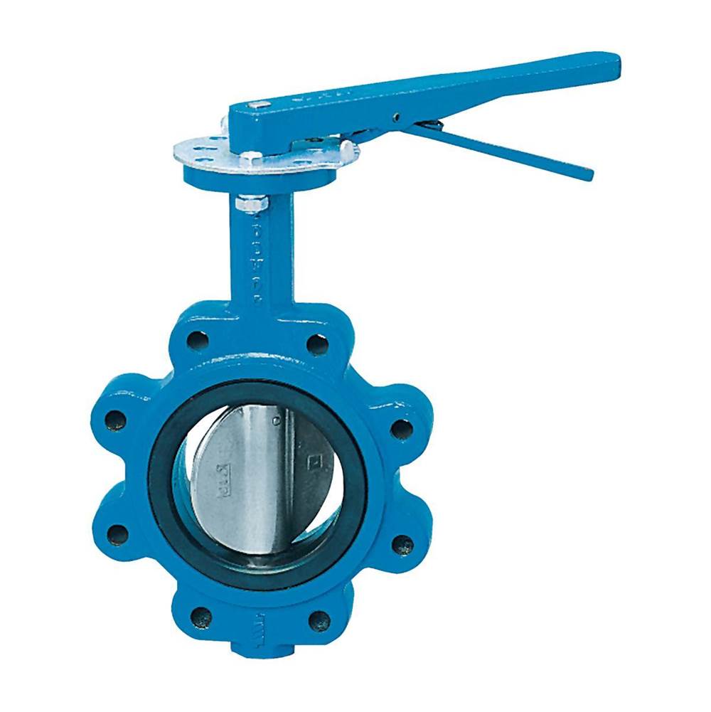 Watts 6 In Butterfly Valve, Full Lug, Ductile Iron Body, Aluminum Bronze Disc, 416 Ss Shaft, Epdm Seat, Lever Handle, Nsf Approved