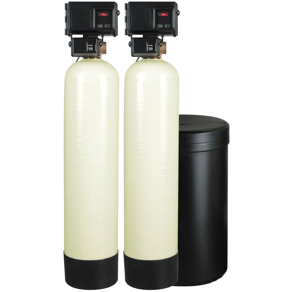 Watts 2 In Almond Mineral Hardness Removal Twin Alternating Water Softening System 30 In