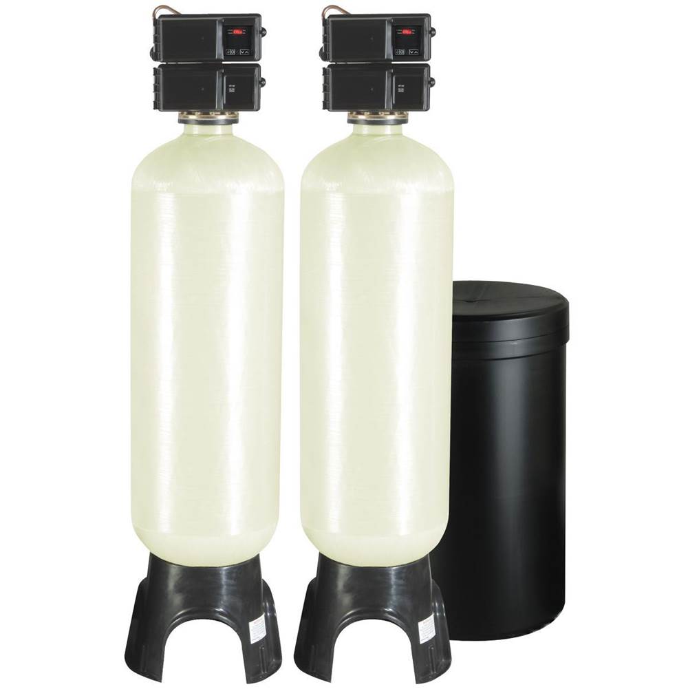 Watts 3 In Almond Mineral Hardness Removal Twin Alternating Water Softening System 24 In