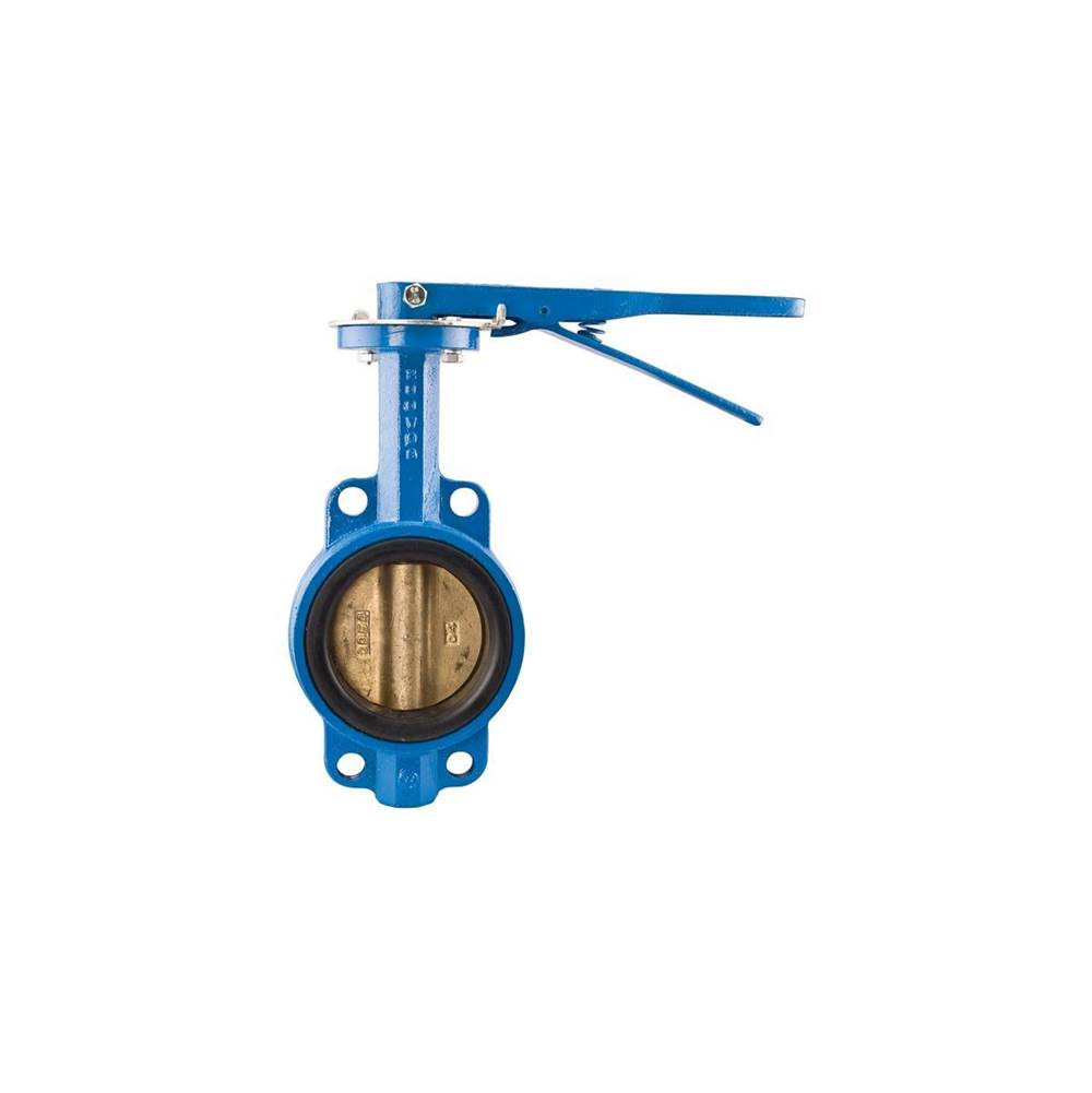 Watts 2 In Butterfly Valve, Wafer, Ductile Iron Body, Ductile Iron Disc, 416 Ss Shaft, Epdm Seat, Lever Handle