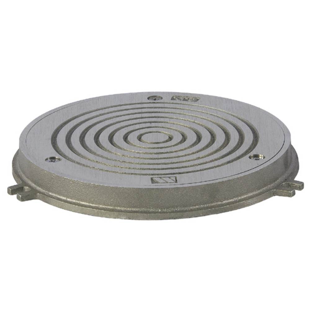 Watts Cleanout Access Cover, Round, Nickel Bronze, 6 IN, Concealed Mounting Flanges, Scoriated