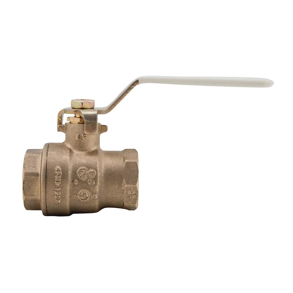 Watts 1 In Lead Free 2-Piece Full Port Ball Valve with Stainless Steel Ball and Stem, Threaded End Connections