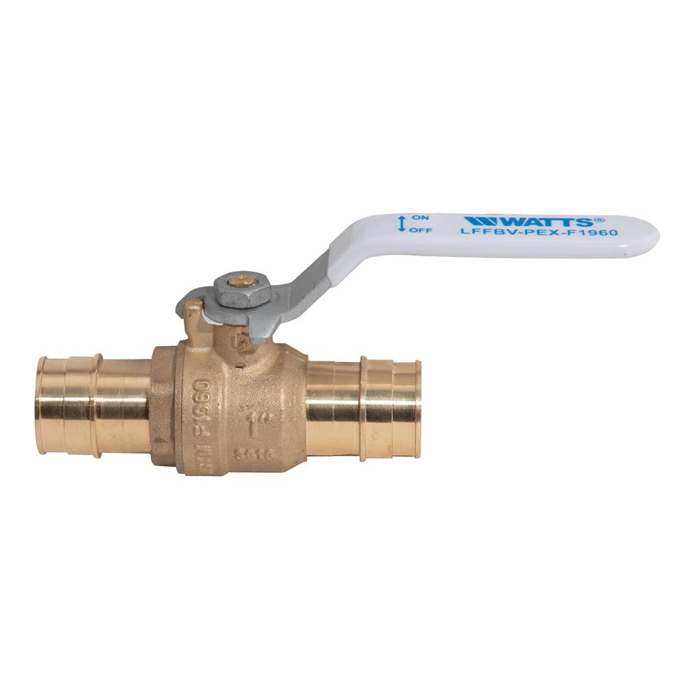 Watts 1/2 In Lead Free 2- Piece Brass Ball Valve CEF with PEX F1960 Ends